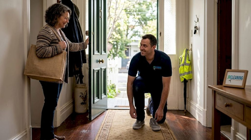 Cleaner greeted at Victoria home doorway